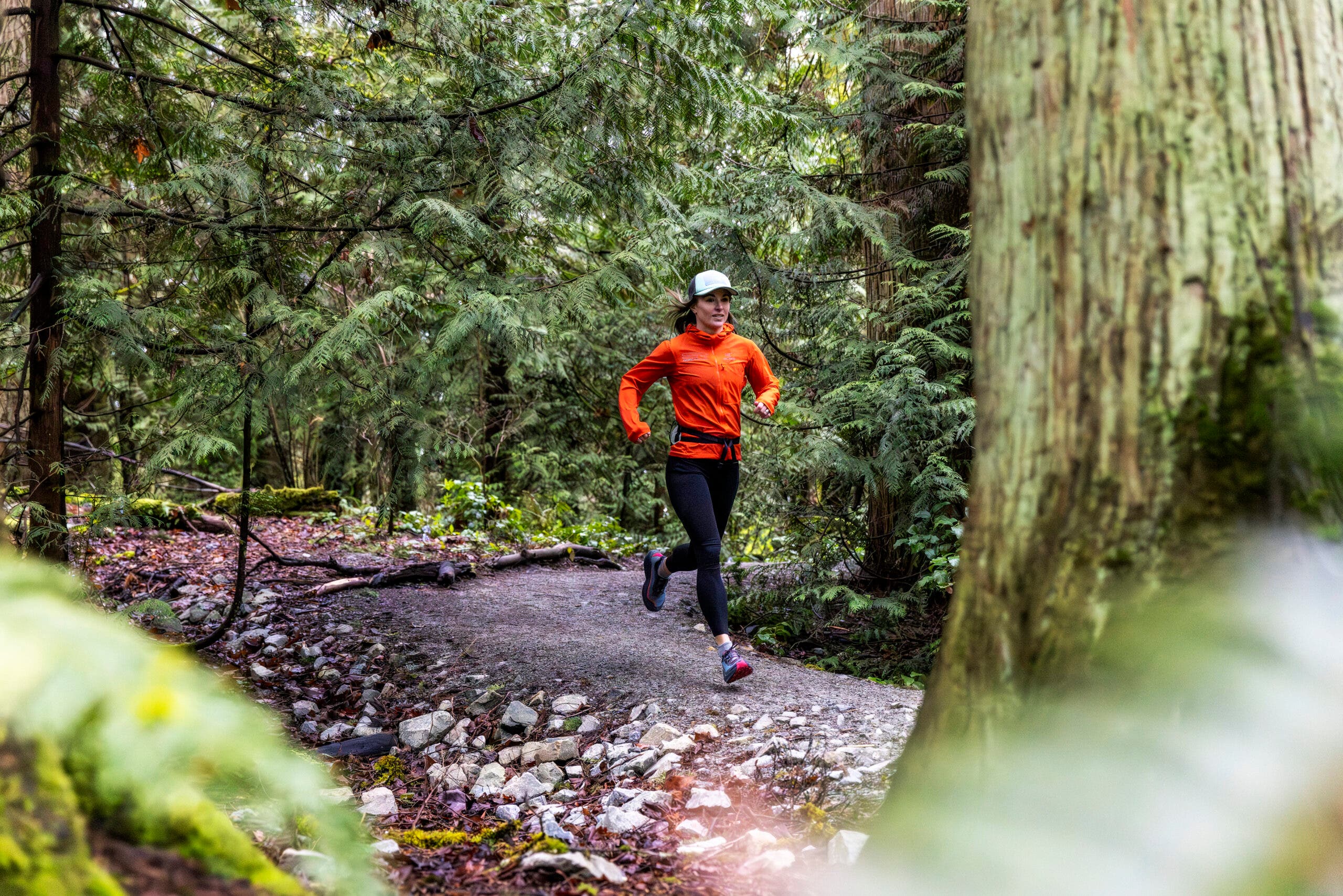 Trail running near Seattle, Washington